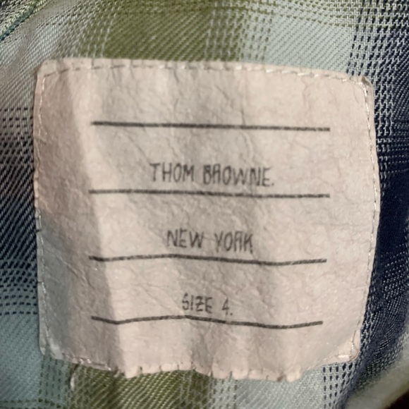 Thom Browne Button Down Flannel Shirt - Picture 2 of 5